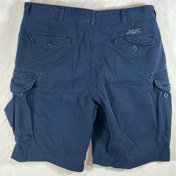 Polo Ralph Lauren Men's 38W Navy Fatigue Cargo Shorts Military Vintage Rare - Picture 5 of 9